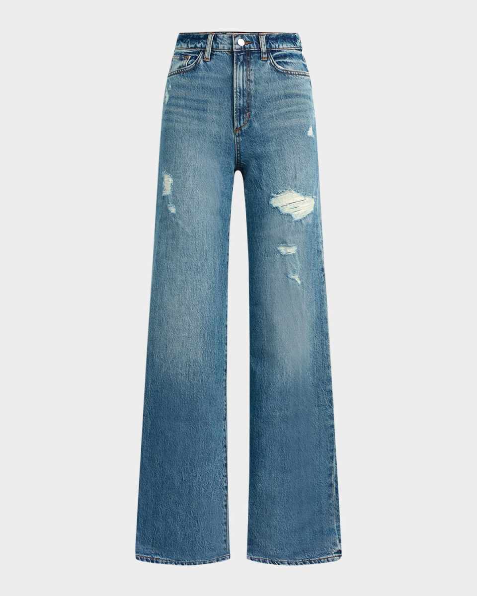 The Mia Wide-Leg Distressed Jeans